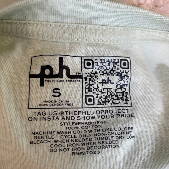 Pride Target Phluid Project Green Floral Peace Sign Adult Graphic Tee S NWT - Picture 6 of 6